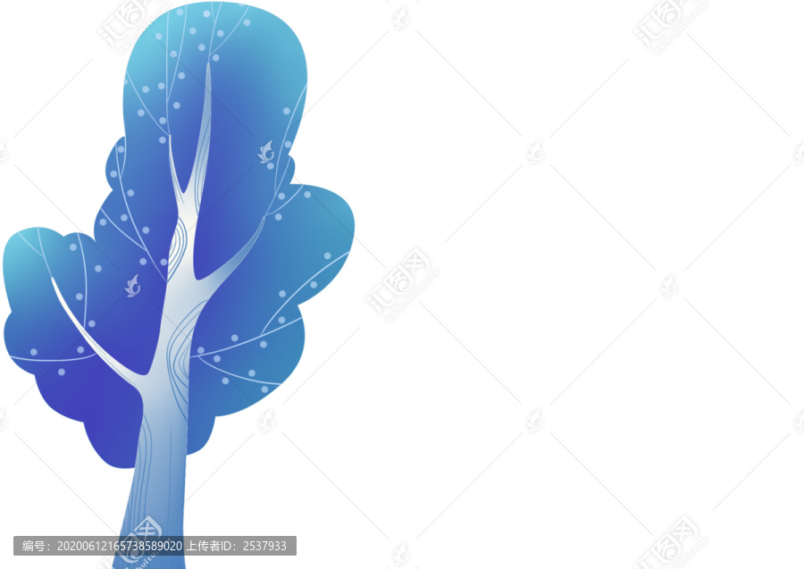森系小清新藍色系樹木斑點紋理