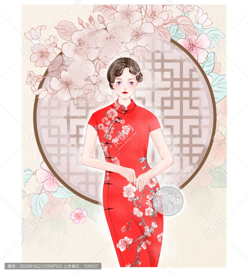國風(fēng)旗袍女子
