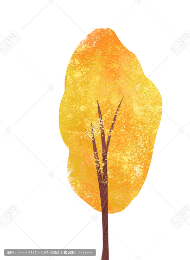 小清新風(fēng)格黃色樹(shù)木