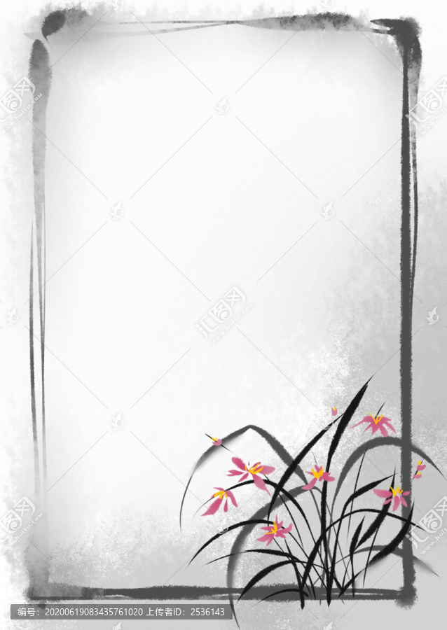 手繪水墨邊框