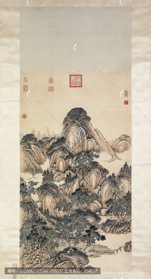 唐岱仿范寬山水圖