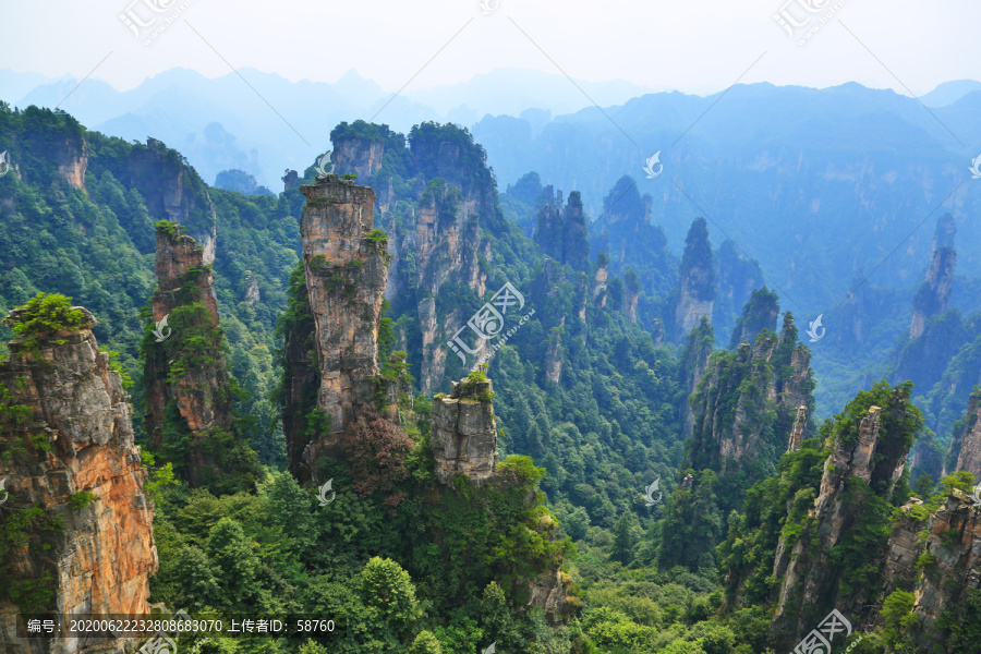 张家界景区群峰地貌景观