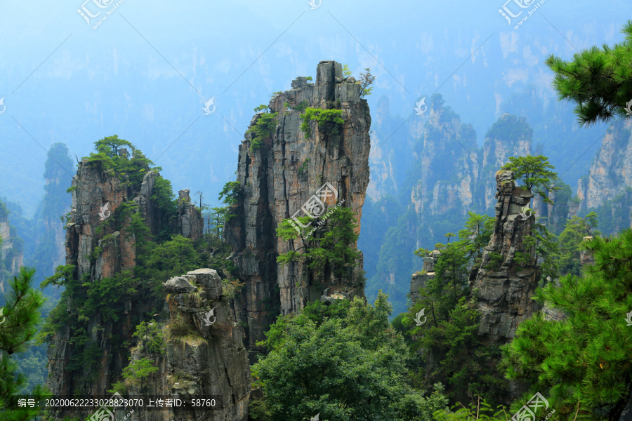 张家界风景区峰林地貌景观