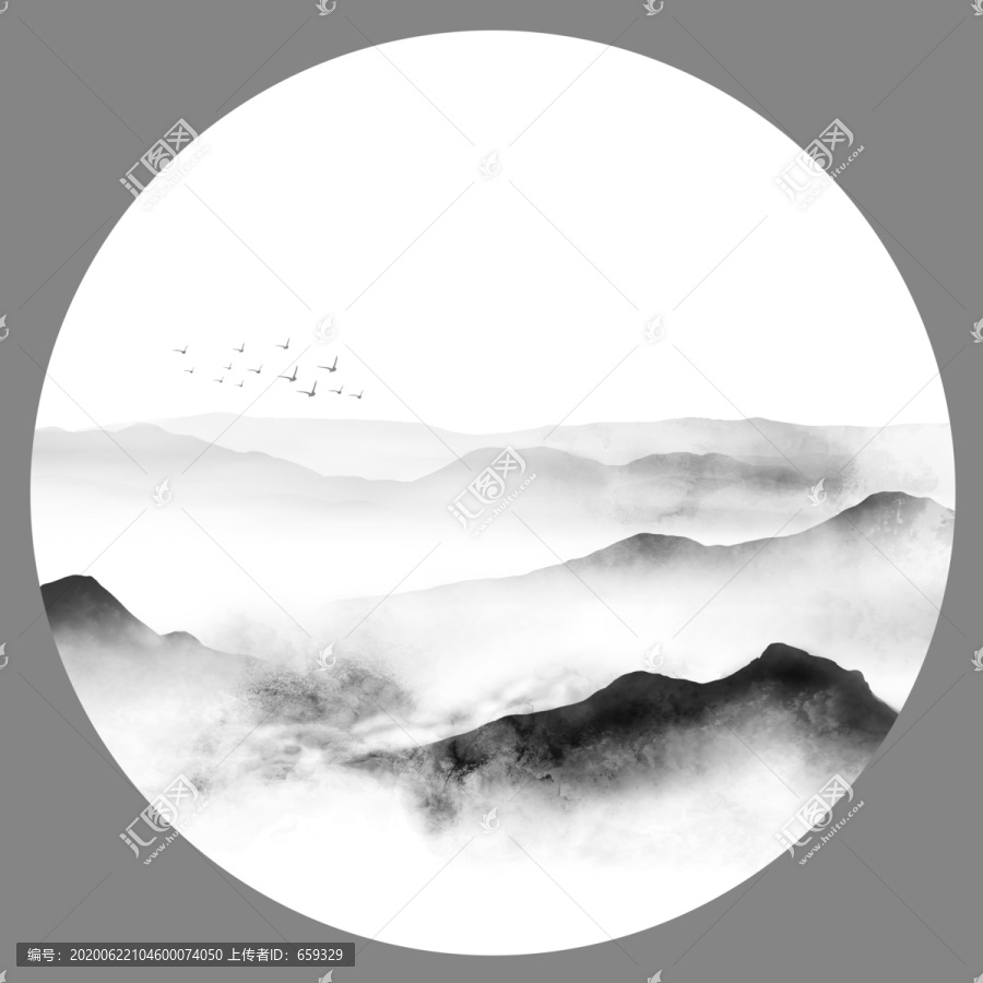 黑白山水畫