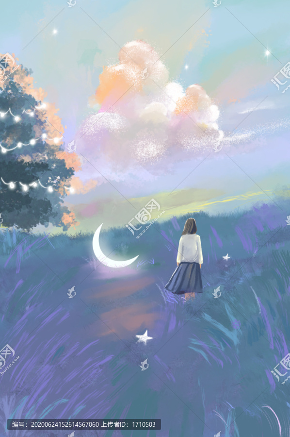 唯美插畫海報