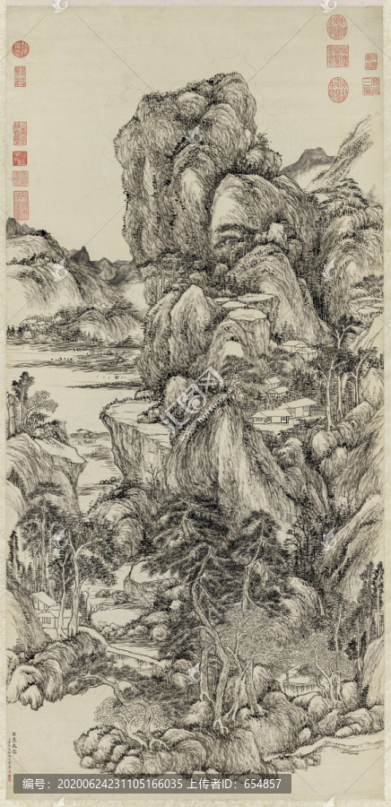 董邦達(dá)仿王蒙萬(wàn)疊芙蓉圖