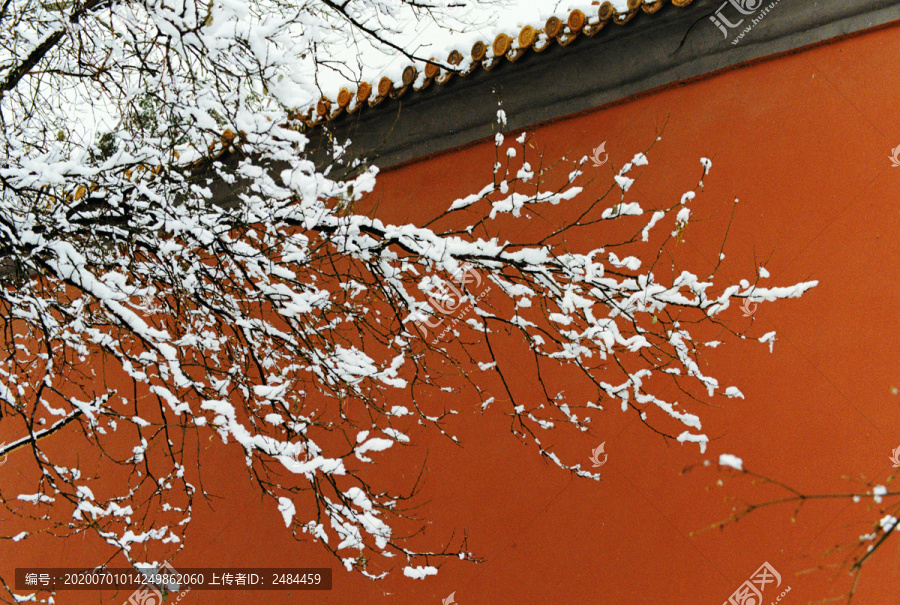 故宫红墙雪景