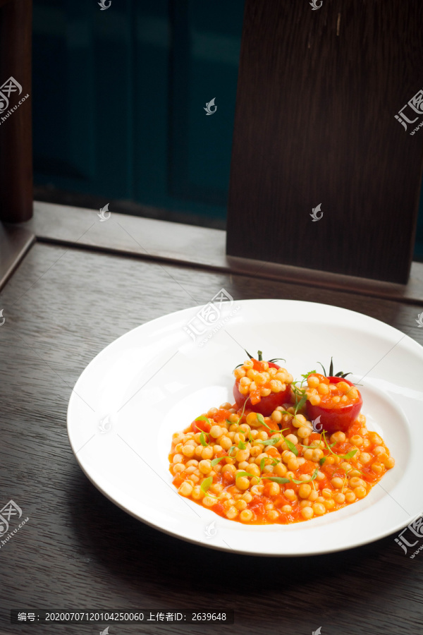 番茄芝士焗当季鸡头米