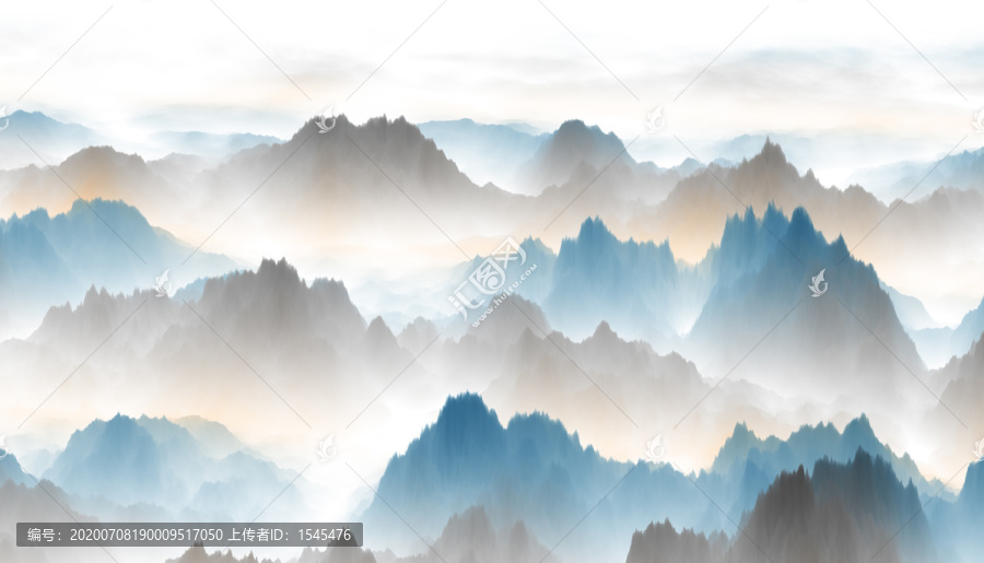 水墨山