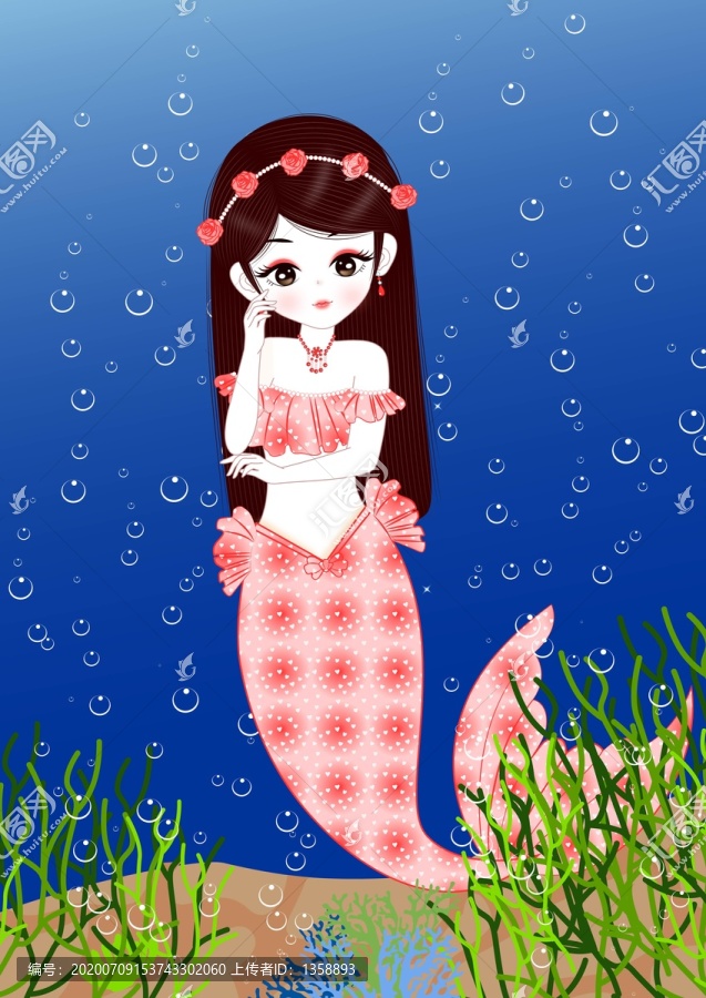 卡通美人魚