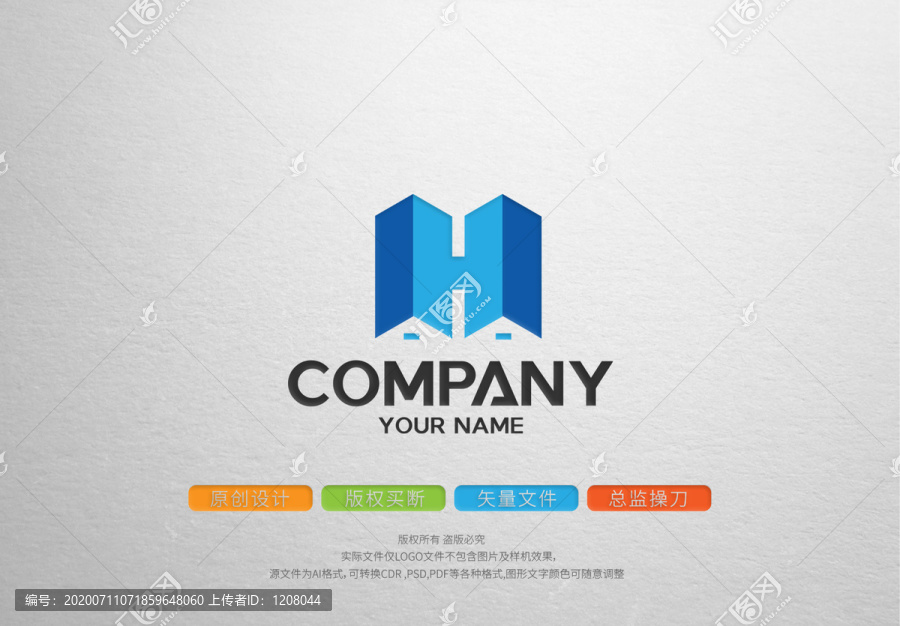 M字母房屋logo标志