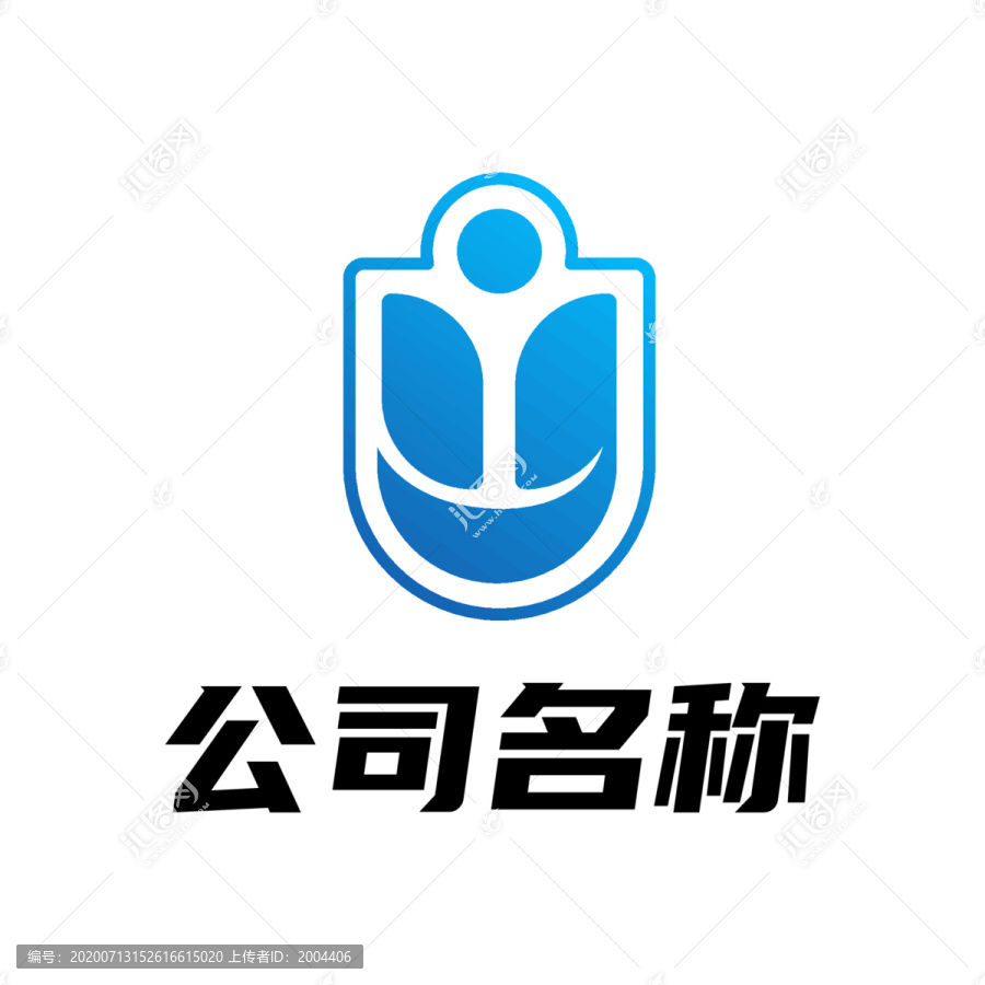 字母Y人跳躍LOGO設(shè)計(jì)