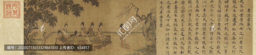 宋高宗趙構(gòu)書(shū)女孝經(jīng)馬和之補(bǔ)圖