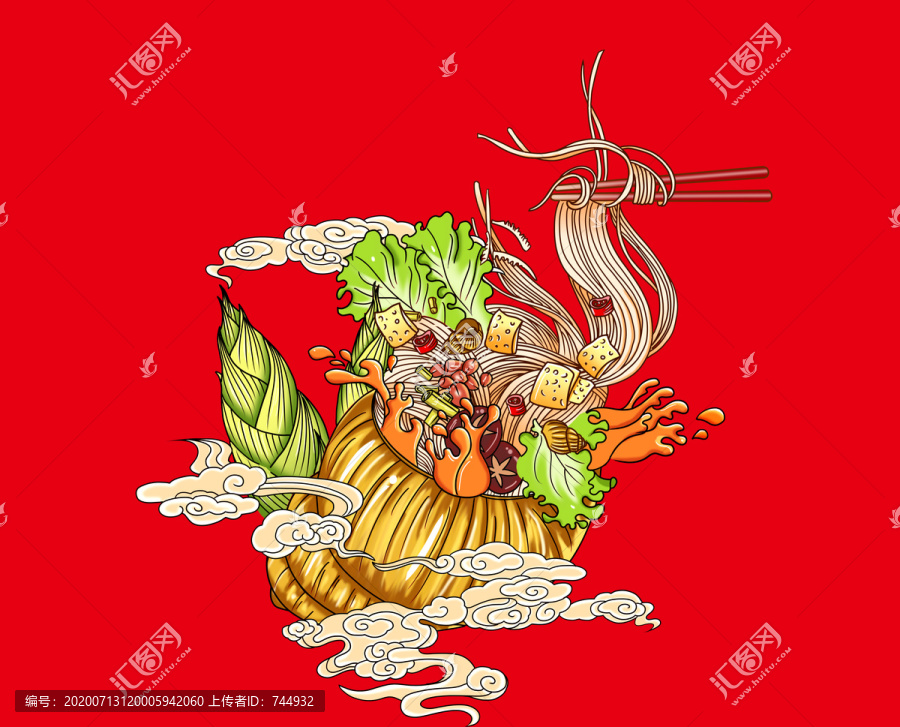 螺螄粉psd分層文件