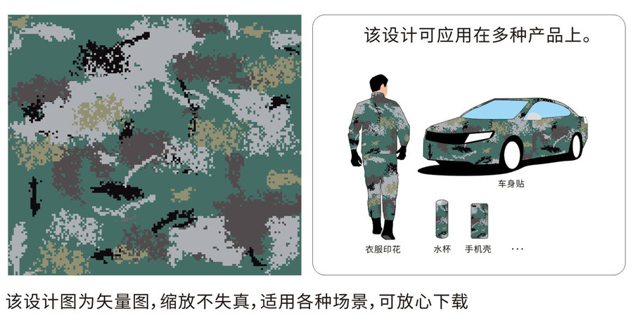 迷彩灰綠色印花黃綠色迷彩紋理
