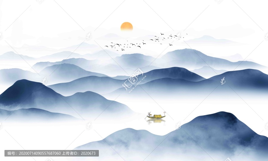 意境山水背景