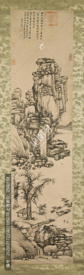 沈周溪山訪友圖