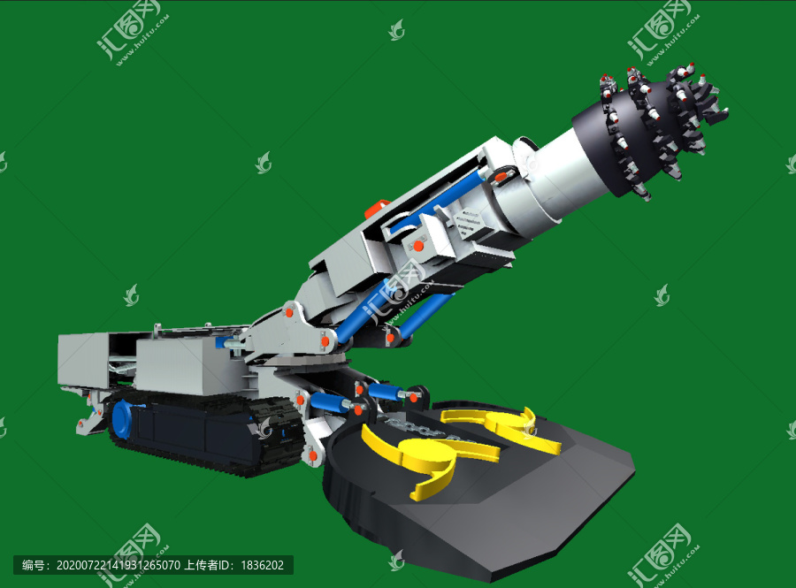 采煤掘進機3D模型設備
