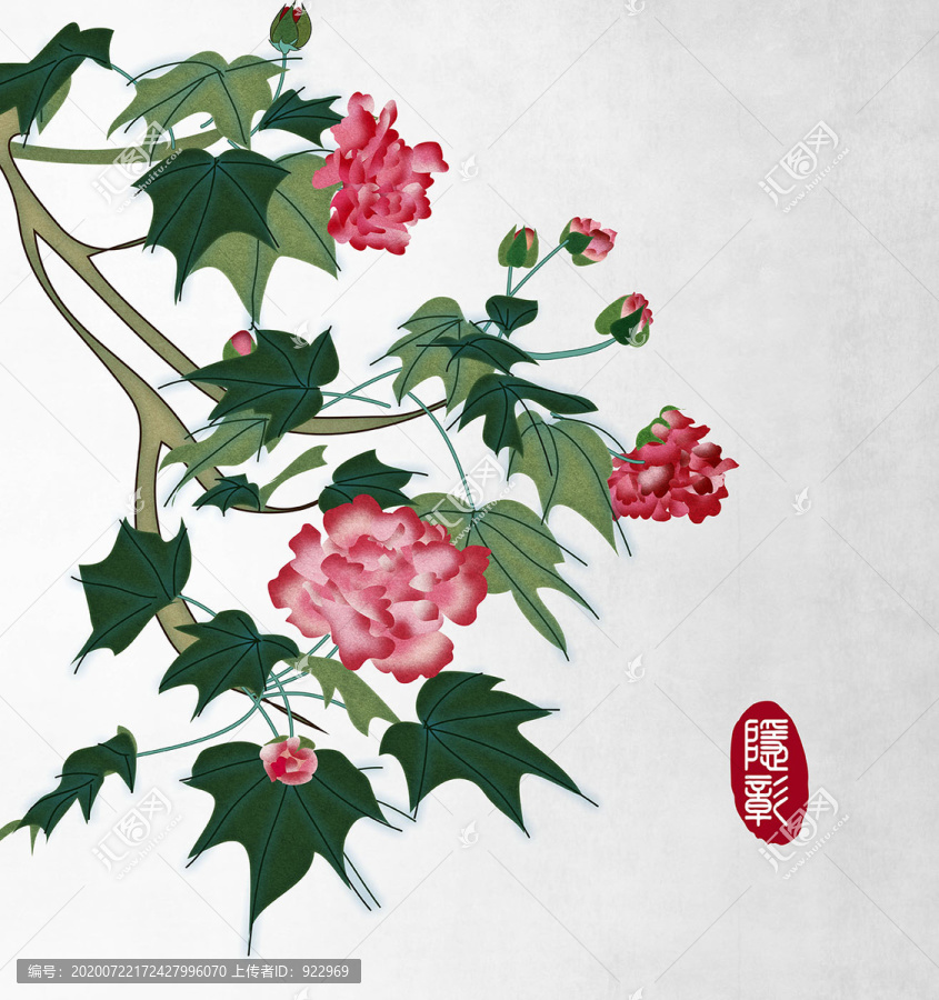 傳統(tǒng)花卉設(shè)計(jì)素材古典復(fù)古花卉