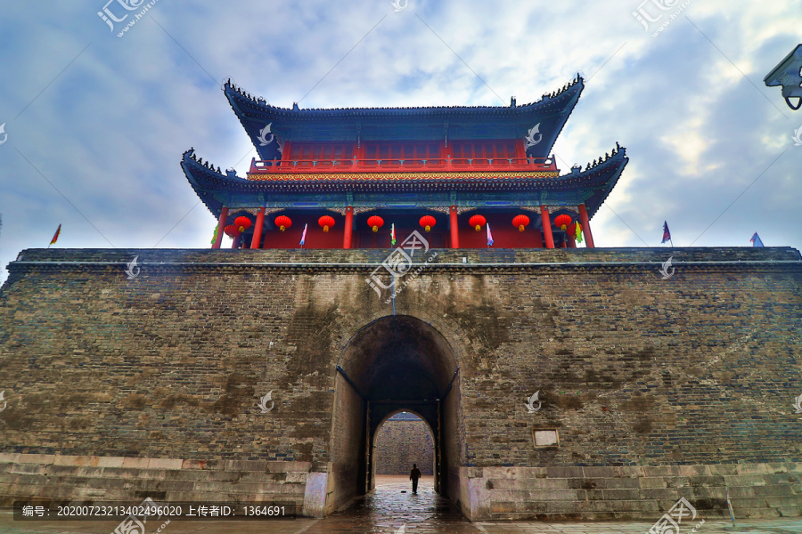 湖北荆州古城城门城墙