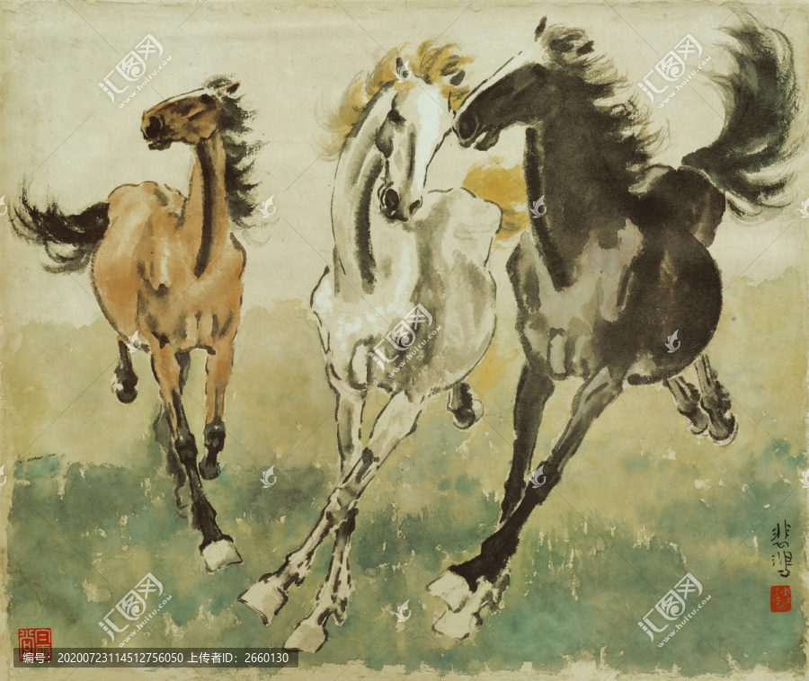 徐悲鴻奔馬圖