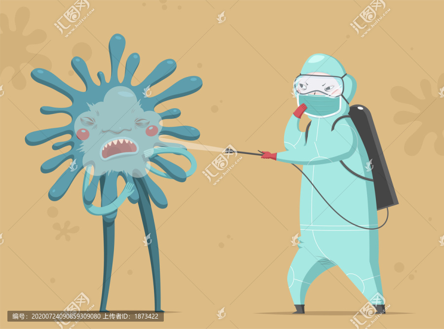 防疫人員消毒滅菌插圖
