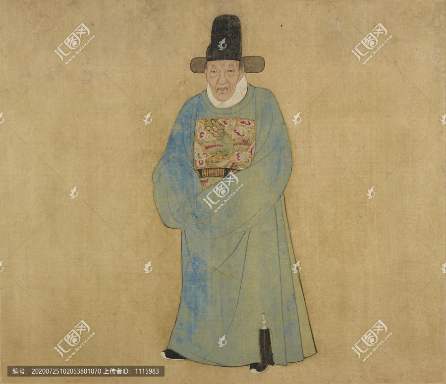 沈俊明代官員陸文定人物畫像