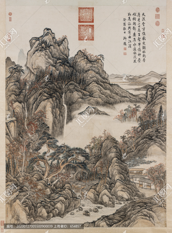張宗蒼云崖錦樹圖