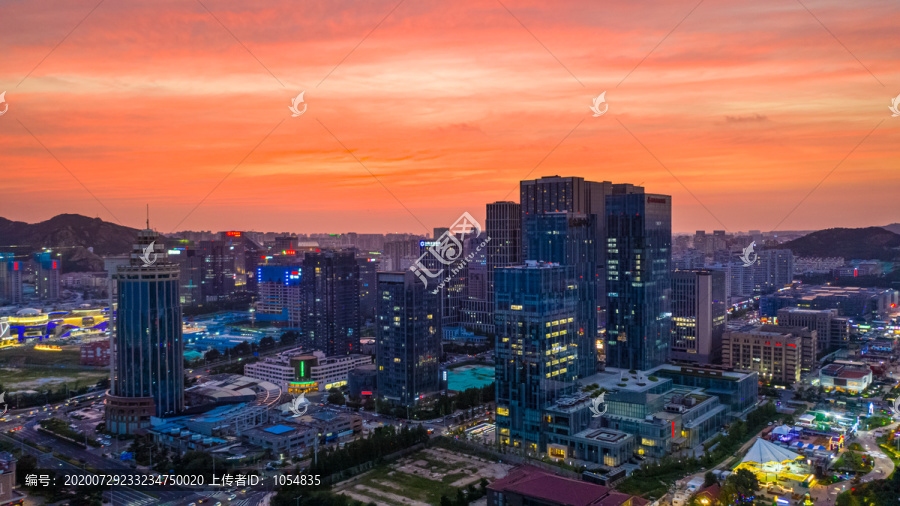 青岛金家岭金融区夜景