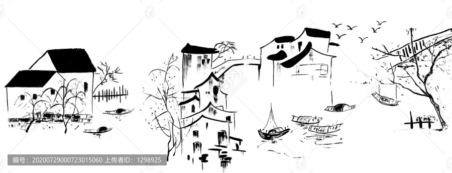 水墨江南小鎮(zhèn)