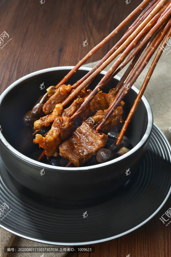 荔枝木羊肉串