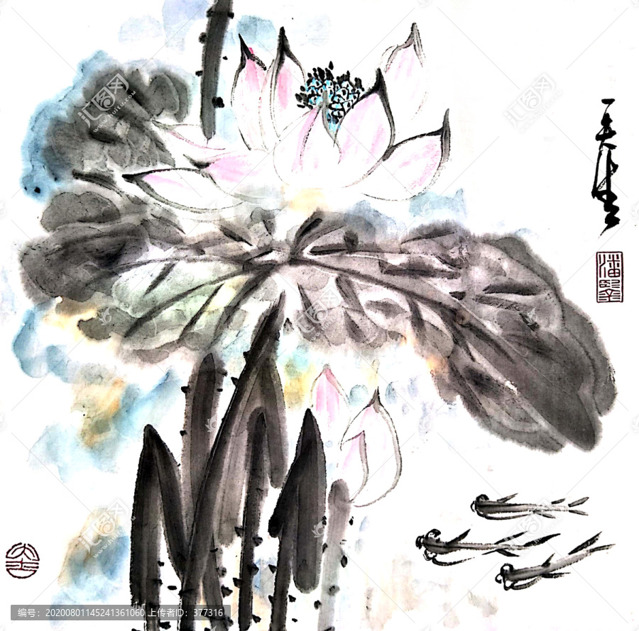 原創(chuàng)寫意荷花