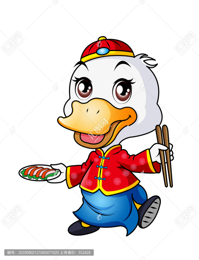 美味烤鴨卡通