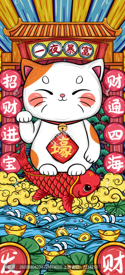 國潮手機殼招財貓