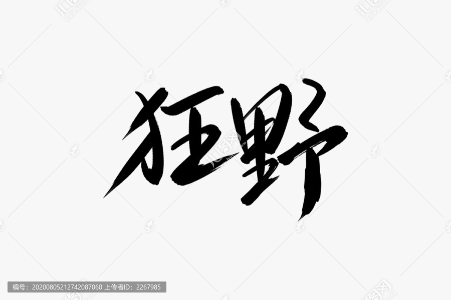 狂野书法艺术字