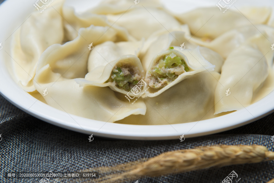 水饺馅特写