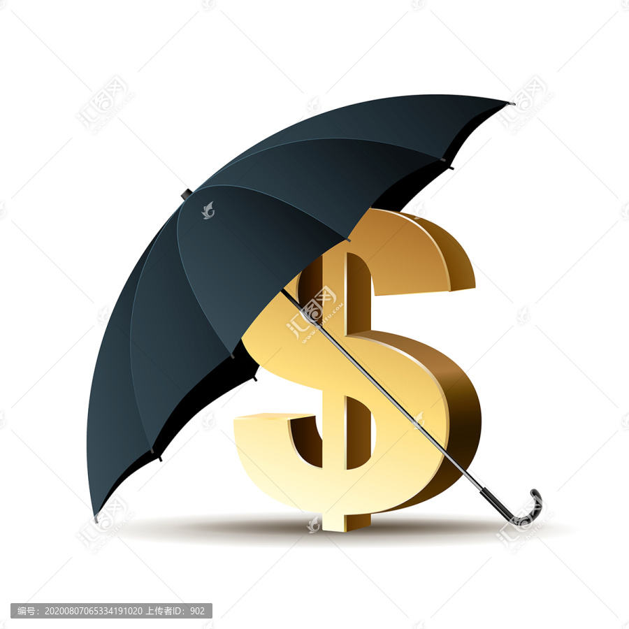 伞下的美元符号