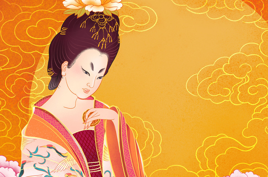 中秋月餅包裝唐朝仕女貴妃