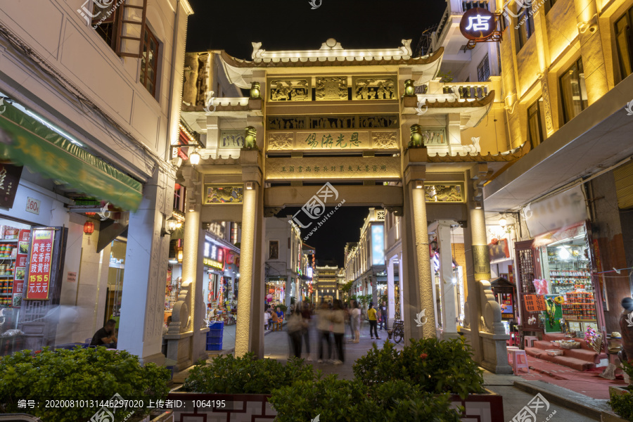 潮州古城步行街夜景