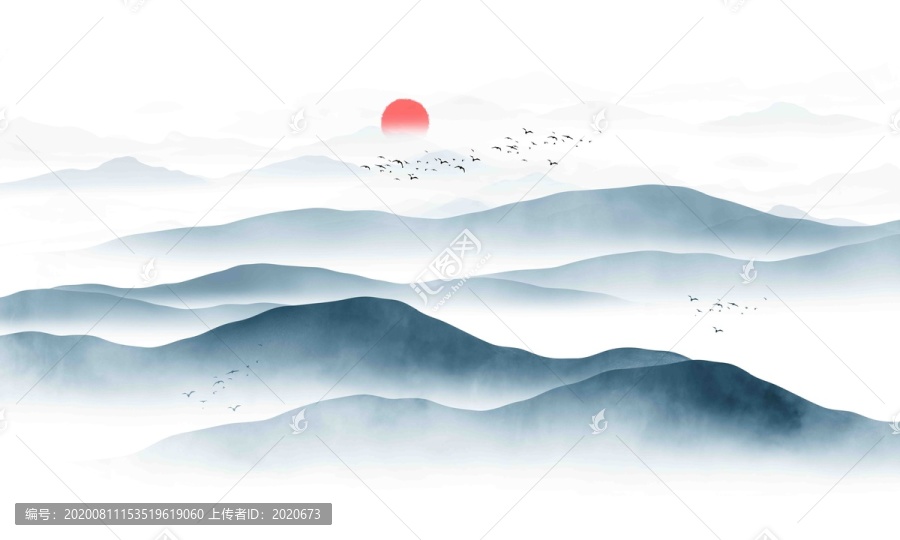 抽象水墨山水