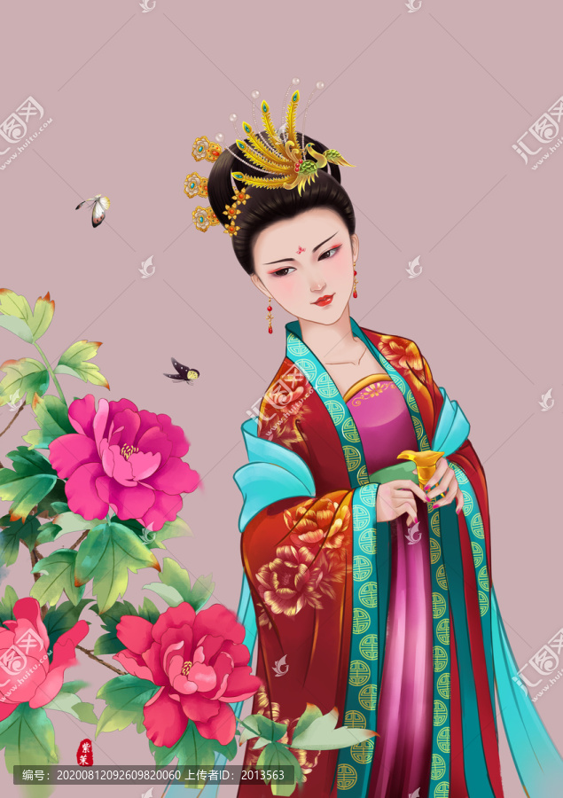 唐朝貴妃插畫