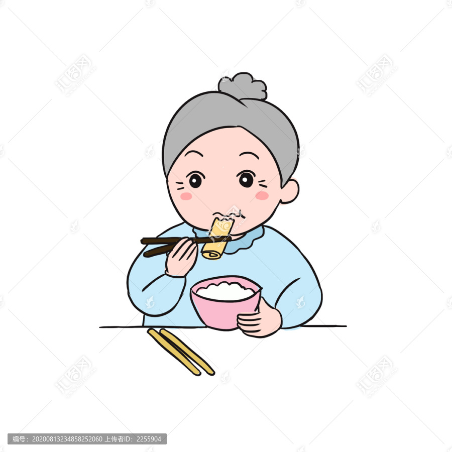 公筷手繪卡通元素
