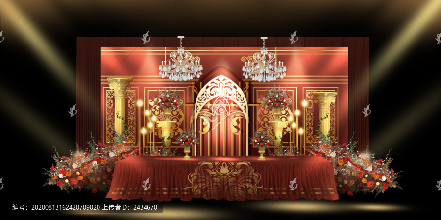 紅金色歐式婚禮