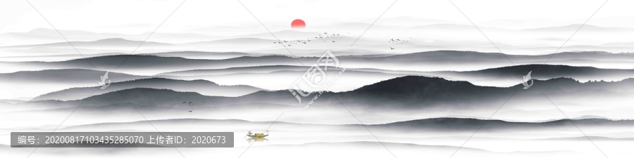 巨幅山水背景墻