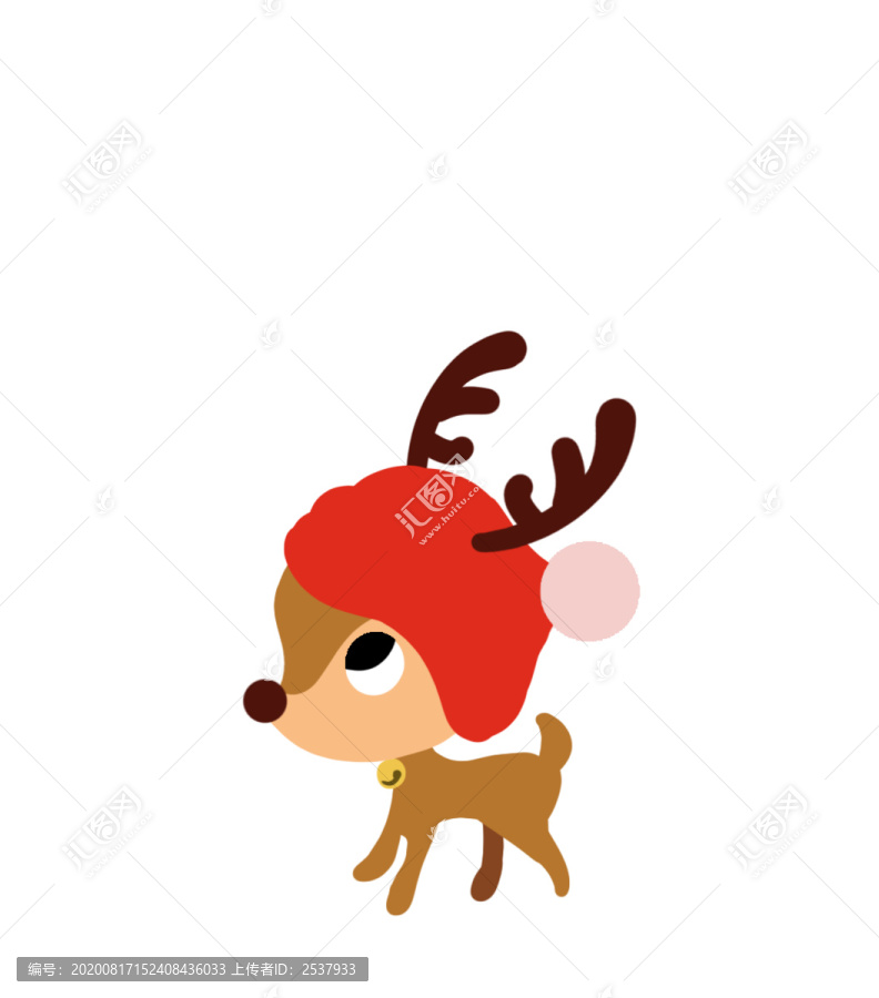 手繪動物卡通可愛小鹿素材插畫