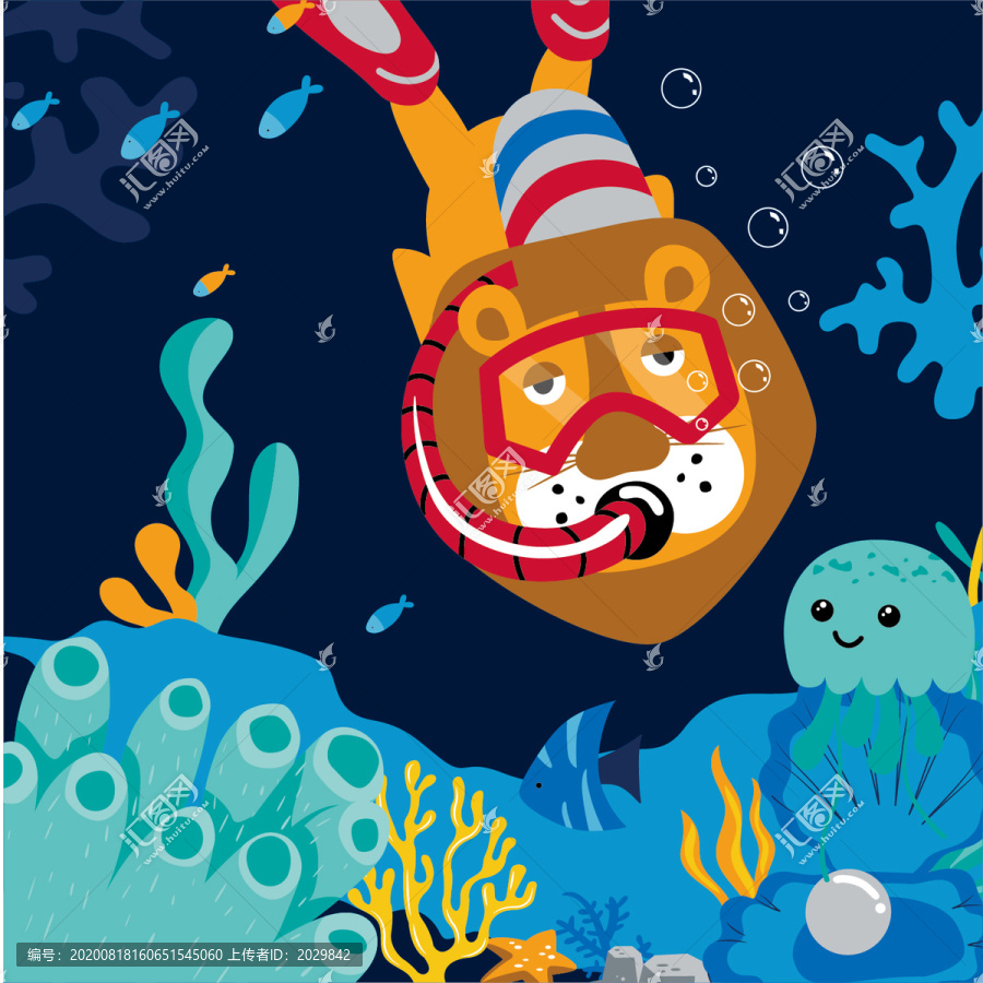 卡通動(dòng)物海底探險(xiǎn)
