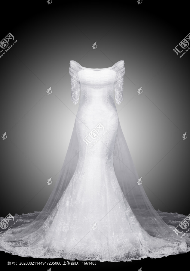 婚纱照换服装透明图层透明披肩纱