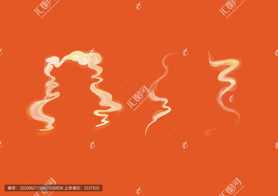 原創(chuàng)手繪中國(guó)風(fēng)噪點(diǎn)煙霧云霧插畫(huà)