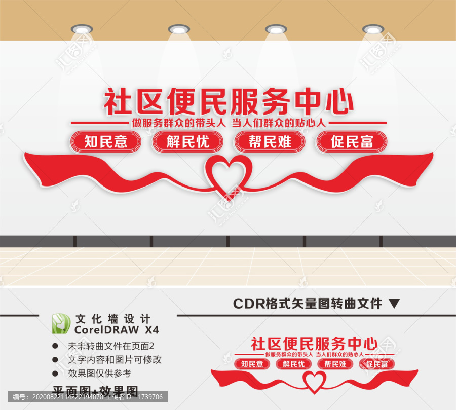 社區(qū)便民服務(wù)中心展板