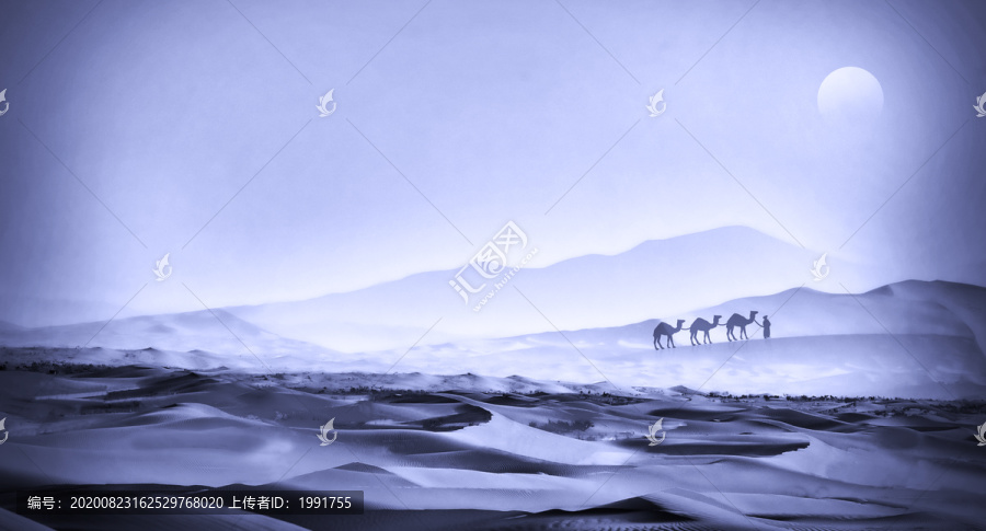 沙漠骆驼装饰画